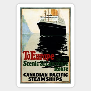 To Europe by Ship the Scenic St Lawrence Route Vintage Cruise Sticker